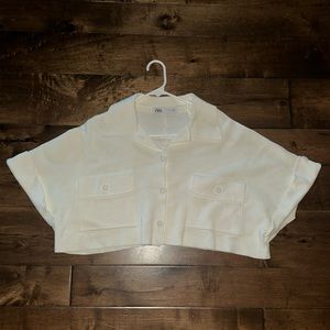 Zara crop blouse